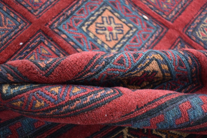 Hand Knotted Vintage Area Rug 7x9 ft Antique Oriental Afghan Wool Rug Boho Decor gallery