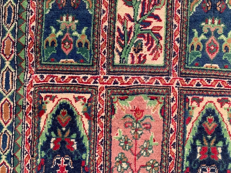 Vintage Afghan Compartment Rug Hand Knotted Wool Runner Rug 3x7 ft Free Ship gallery
