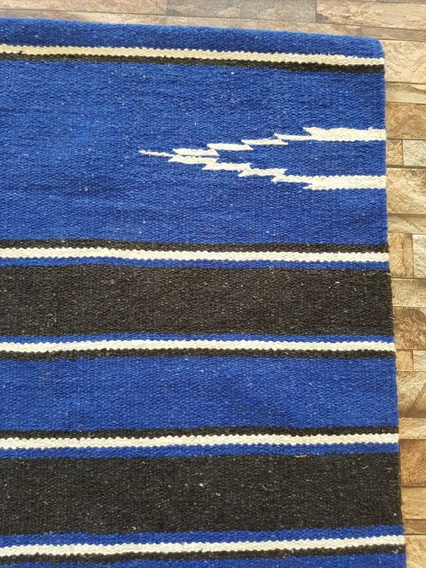 Vintage Handmade Turkish Striped Wool Kilim Rug 149x75 cm gallery