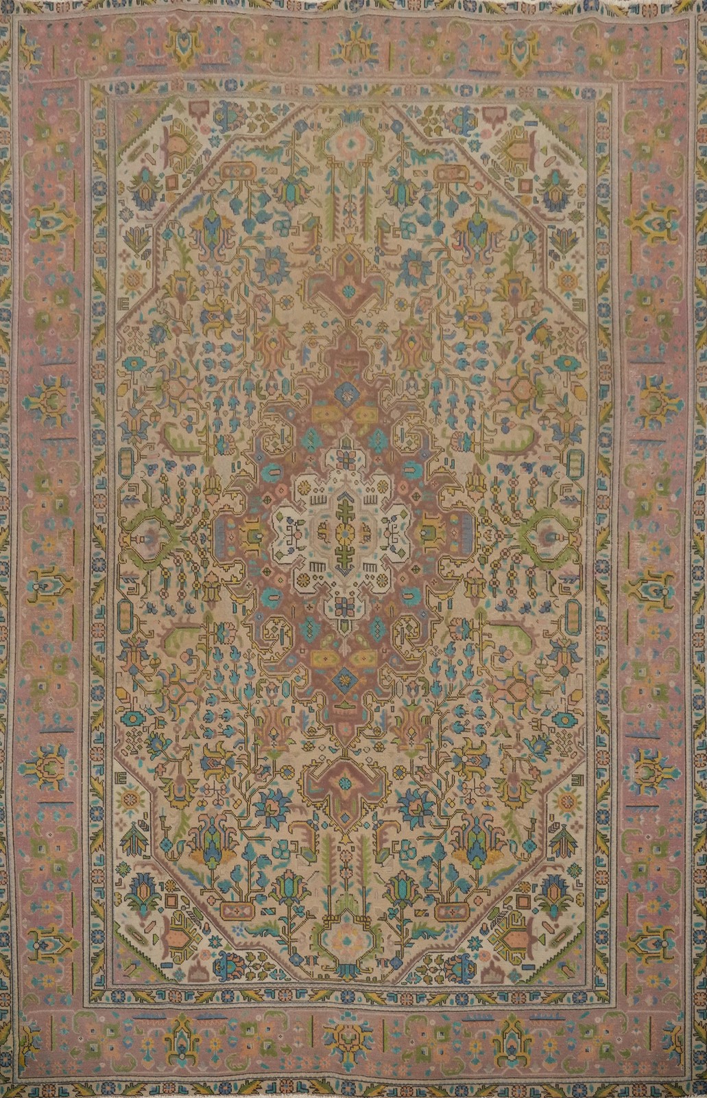 Vintage Geometric Traditional Hand-made Living Room Area Rug Wool Carpet 9x13 gallery
