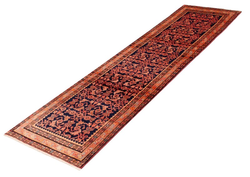 Vintage Hand-knotted Runner Rug 3'3" x 12'10" Traditional Oriental Wool Carpet gallery