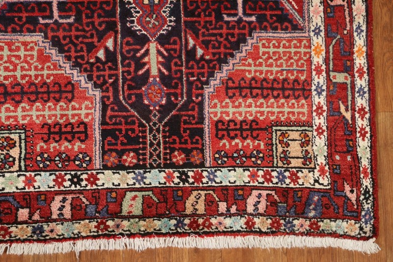 Vintage Geometric Traditional Rug Wool Hand-knotted 4x7 gallery