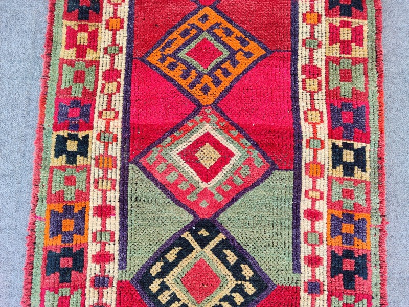 Rich Color Antique rug 3x12, Turkish runner 3x12 vintage, Heriz rug, Herki rug gallery