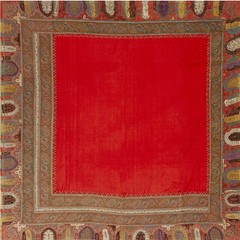 3X5 Antique Indian Shawls Wool Area Rug 1925