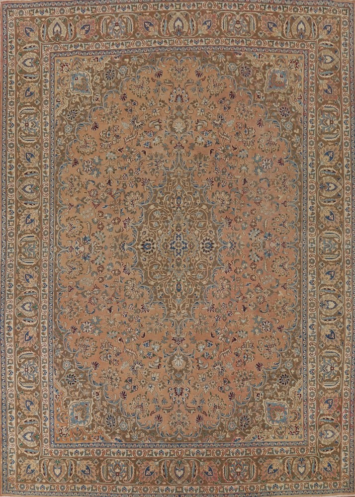 Floral Traditional Area Rug 10x13 Handmade Wool Vintage Carpet for Living Room