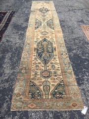 Antique Oriental Rug – 3×16 handmade – wool