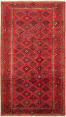 Vintage Geometric Area Rug 5’2″ x 9’9″ Traditional Hand-Knotted Wool Carpet