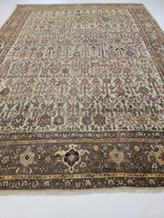 Antique Oriental Hand-Knotted Wool Area Rug Collectible Sultanabad 10’1″ x 13’10