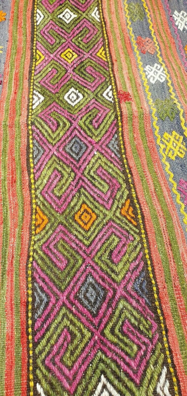 Primitive Antique Cr-1939's Natural Dye Wool Nagorno-Karabakh Armenian Rug 5x8ft gallery