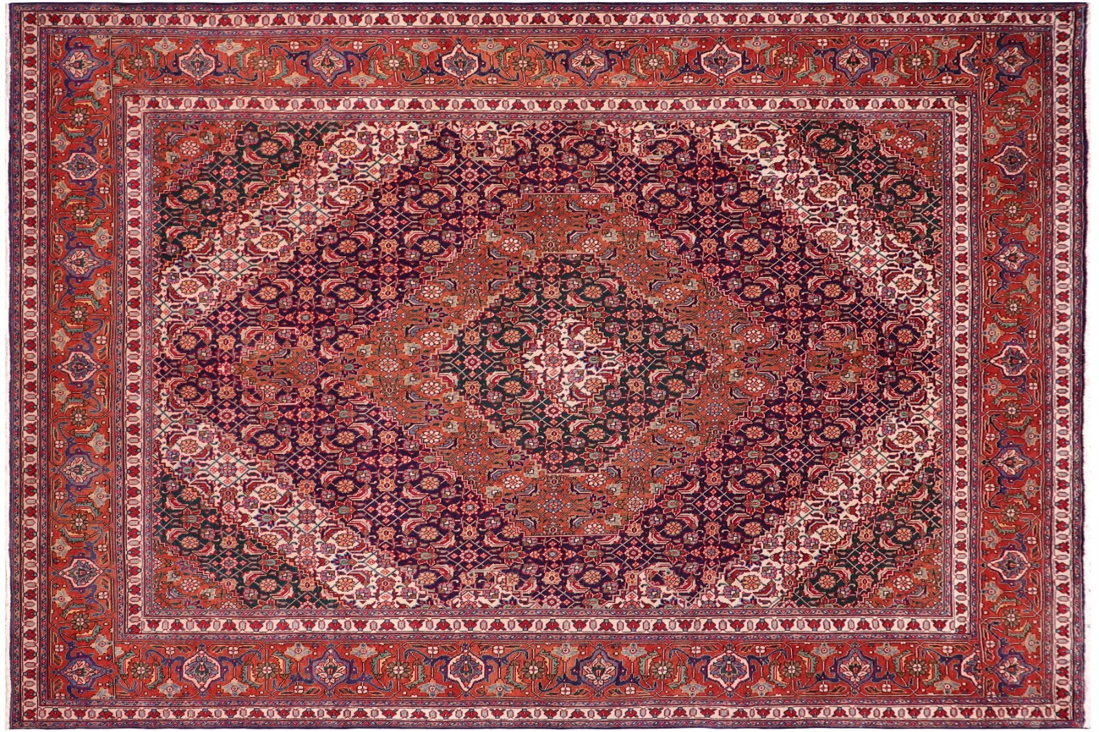 Exceptional Hand-Knotted Wool Area Rug - Stepped Diamond Medallion 10'0" x 12'7 gallery