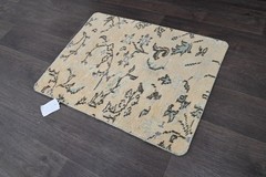 Oushak Turkish Doormat Rug 2×2 BEIGE Vintage Anatolian Handmade Small Kilim Rug