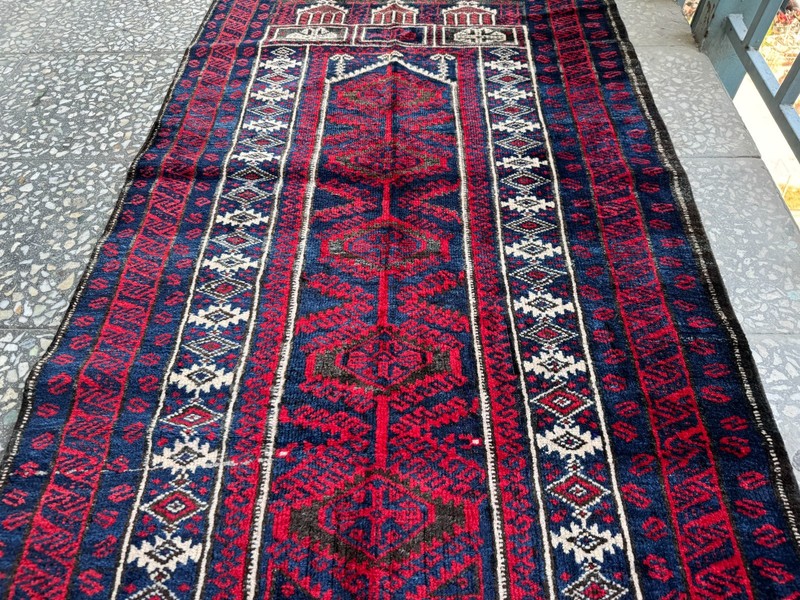 3x4 ft Antique Afghan Hand Knotted Area Rug Traditional Turkmen Oriental Carpet gallery