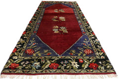Turkish Wool Carpet, Handmade Rug, Tribal Floor Rug, Area Rugs, Floral 42″x91″