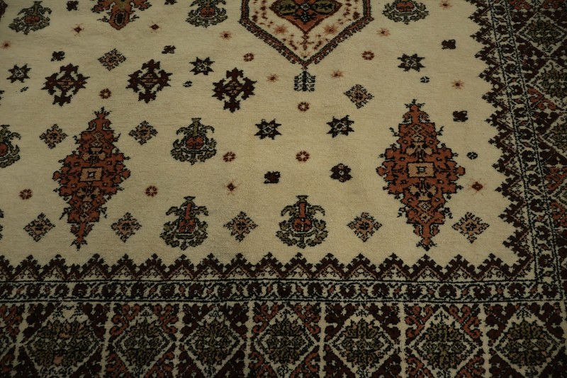 Traditional Moroccan Area Rug 7x10 Hand-knotted Wool with Ornate Floral Design gallery