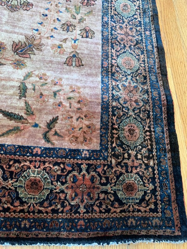 ANTIQUE SAROUKK HAND-KNOTTED UNIQUE WOOL ORIENTAL RUG 4' x 6'7" gallery