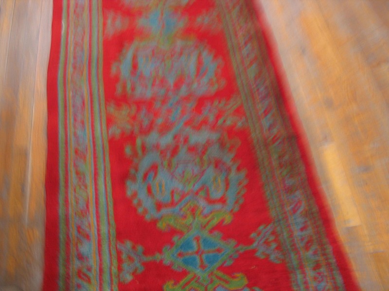 3'x34' Antique Large Scale Tribal Arts and Crafts Design Red Turkish Oushak gallery