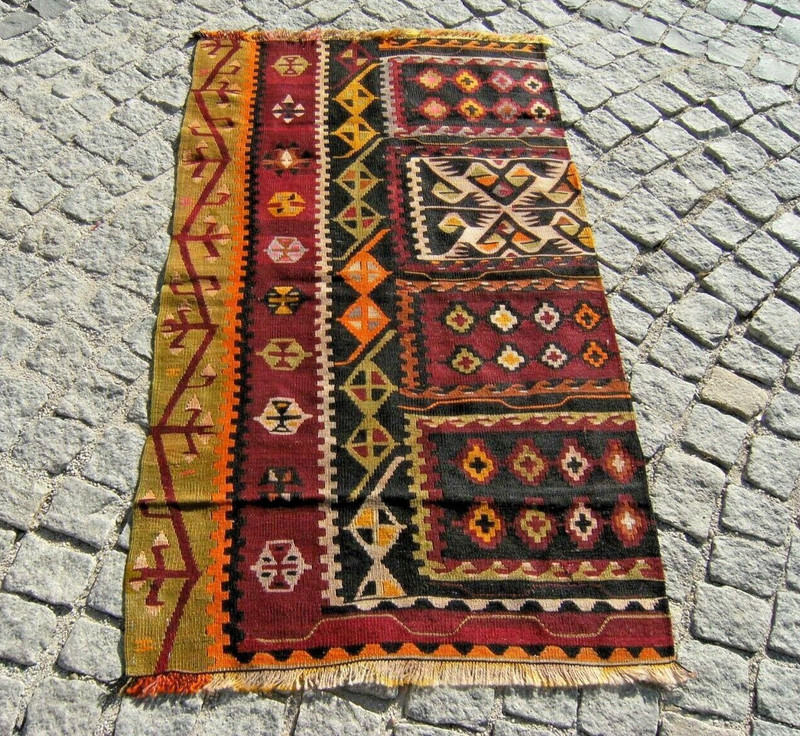 Vintage Hand Woven Kilim 36'' x 62'' Anatolian Flat Woven Nomadic Area Rug gallery
