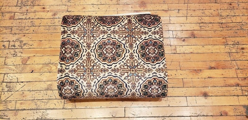 Cross Patterned Natural Dye Cr1960-1980s Vintage Wool Pile Hereke Rug 7x10ft gallery