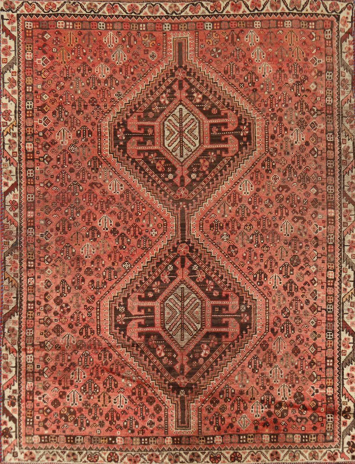 Tribal Geometric Vintage Rug 5x6 ft Hand-knotted Wool Carpet gallery