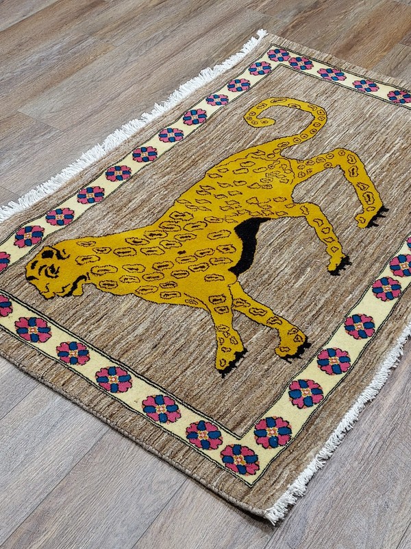 Anatolian Hunting(Lion)Turkish Rug , Turkish Lion Hunting Anatolian Rug 3x5 Ft gallery