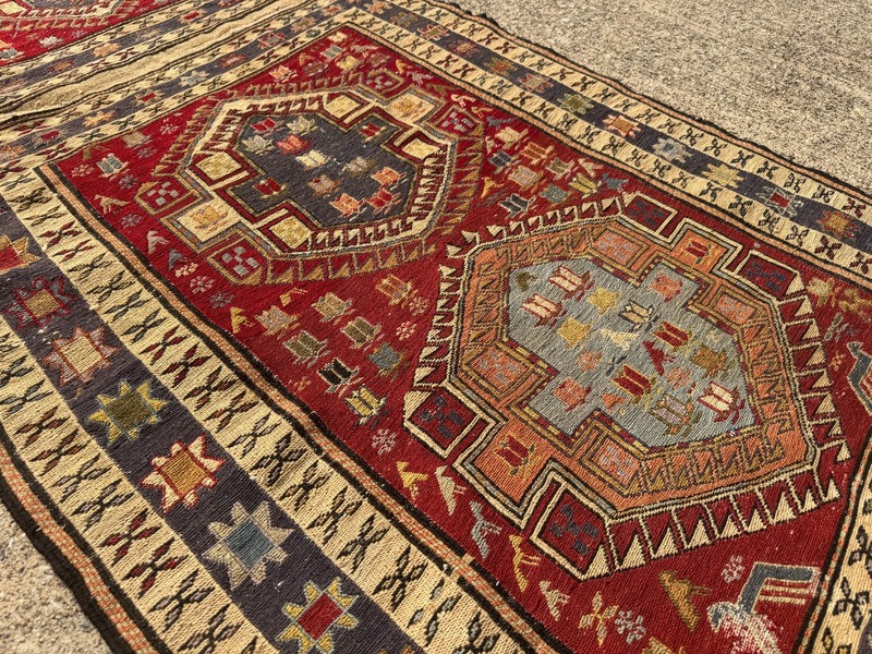 3x6 VINTAGE CAUCASIAN RUNNER RUG handmade shirvan antique fine geometric 2x6 ft gallery