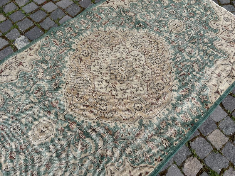 Wool rug, Area rug, Vintage rug, Turkish rug, Bohemian rug 3,9 x 6,8 ft gallery