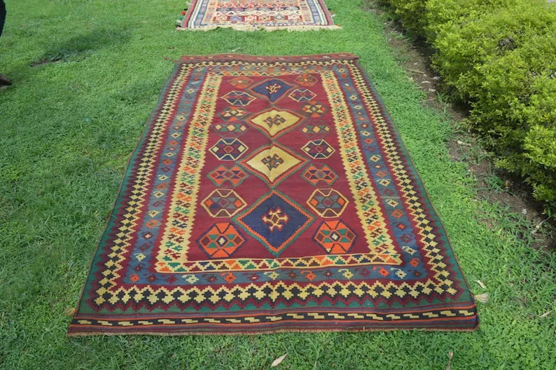 160 X 290 CM COLLECTOR ITEM Antique Shirvan Daghistani Group Fine Quality Kilim gallery