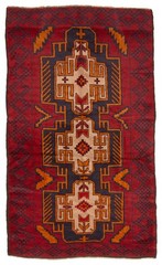 Vintage 3’8″ x 6’4″ Traditional Hand Knotted Vegetable Dye Wool Area Rug