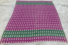 Vintage Handmade Geometric Floral Traditional Wool Flatwave Rug 201×173 cm