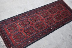 1’9 x 4’10 ft Hand knotted afghan tribal khal muhammadi runner rug, small runner
