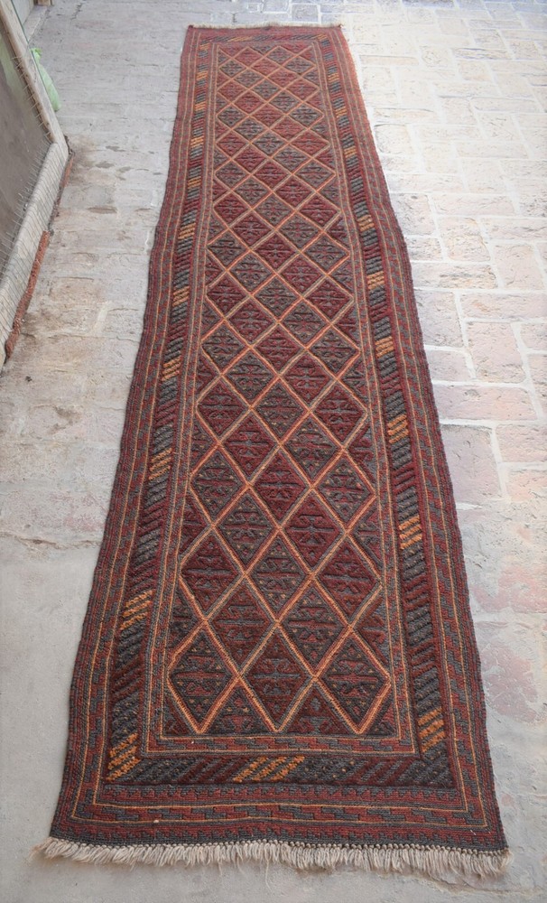 2x12 Ft Handmade Afghan Moshvani Hallway Runner Vintage Tribal Persian Wool Rug