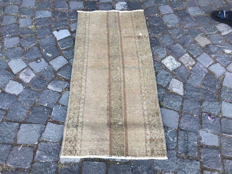 Handmade Wool Rug, Bohemian Area Rug, Turkish Vintage Rug, Home Decor, 1,7x3,6ft gallery