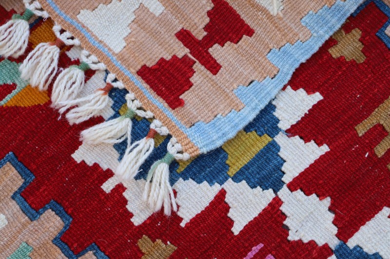 Small Red Kilim Cappadocia Handwoven Tribal Turkish Rug Authentic Carpet 2x3ft gallery
