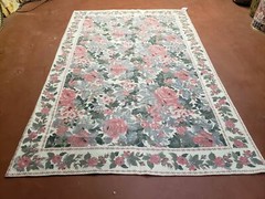 5×8 Needlepoint Rug 5′ 4″ x 8′ 3″ Wool Flat Weave Floral Carpet New Unused Nice