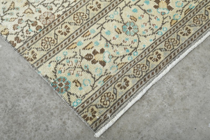 Turkish Rug Runner Hand-Knotted Carpet Vintage Runner Oushak Rug 2x10 ft,1205 gallery
