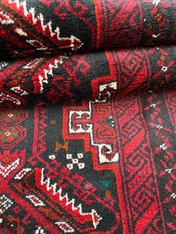 Fine Quality Handmade Afghan Tribal Geometric Accent Rug 4x7 Natural Dyes & Wool gallery