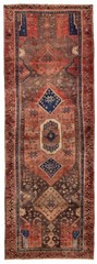 Vintage 4’6″ x 13’1″ Traditional Hand Knotted Vegetable Dye Wool Area Rug