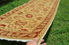 80 X 300 CM Stunning Natural Vegetable Dye Oushak Turkoman Hallway Runner