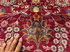 8×10 FINE ANTIQUE RUG handmade signed oriental HAND-KNOTTED VINTAGE red big 8×11