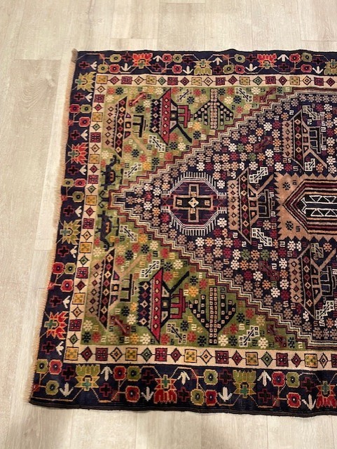 7.5 x 4 feet Vintage 1980s made extremely rare Nomadic Handmade Afghanistan War gallery
