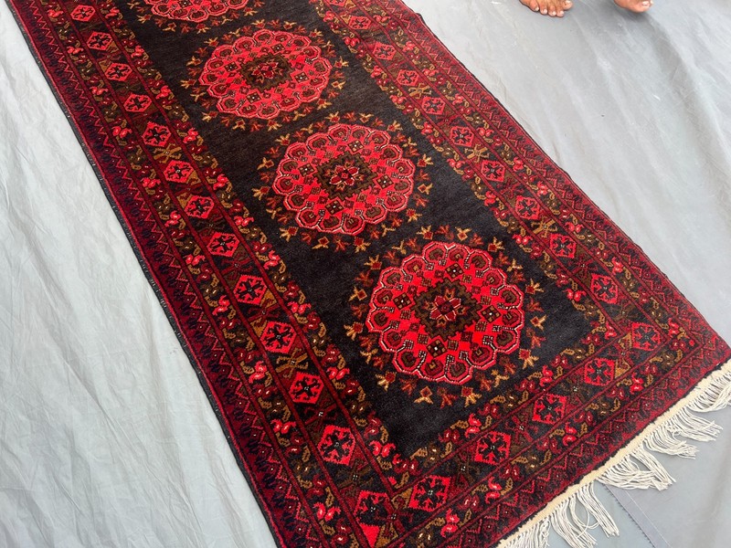 2'9 x 11'6 ft Vintage Afghan Turkoman Ersari Runner Rug – Hand-Knotted Wool Rug gallery