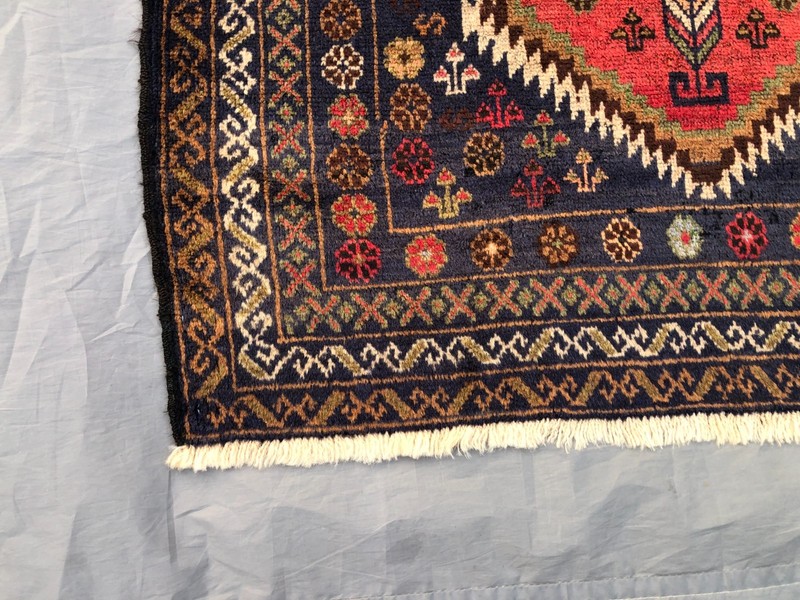 3'1" x 4'1" Afghan Baluchi Rug Hand-Knotted Wool Carpet Vintage Tribal Decor Rug gallery