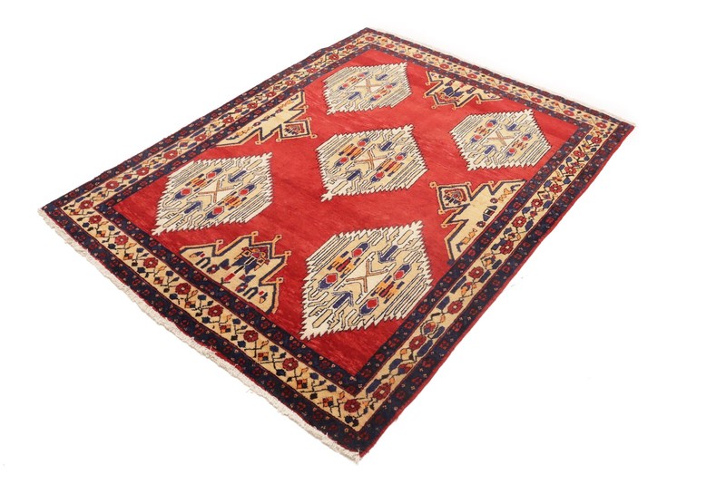 Hand-Knotted Vintage Tribal Oriental Rug Wool Farmhouse Boho Decor Carpet 5X6 ft gallery