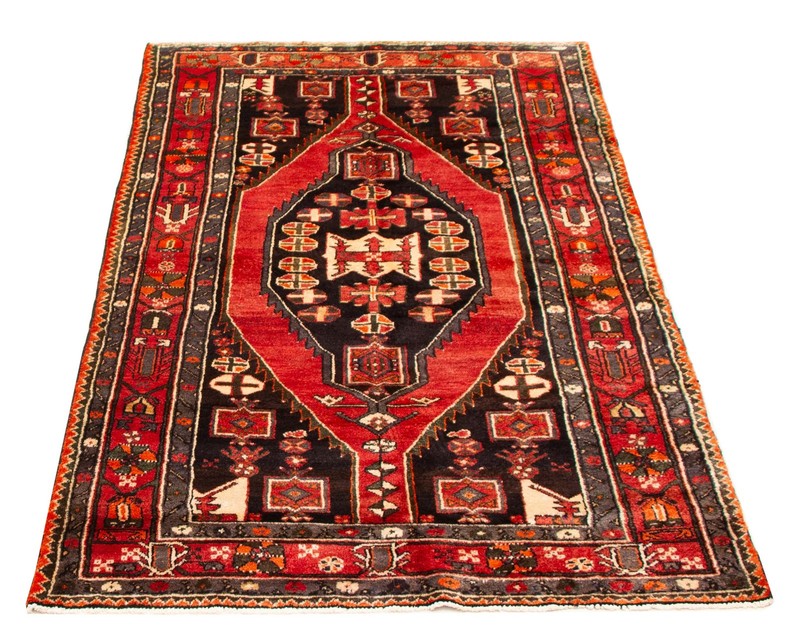 Vintage 4'6" x 7'5" Traditional Hand Knotted Vegetable Dye Wool Area Rug gallery