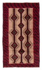 Traditional Vintage Hand-Knotted Area Rug 3’2″ x 5’1″ Oriental Wool Carpet
