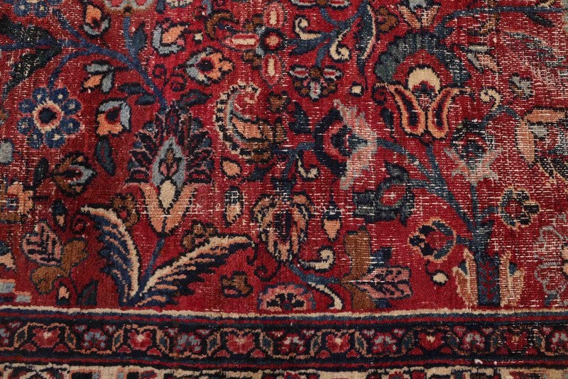 Vintage Hand-Knotted Carpet 7'7" x 10'7" Traditional Oriental Wool Area Rug gallery