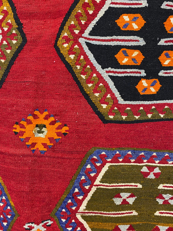 Turkish 5x10ft Living Room Rug | Antique Anatolian Kilim Rug Cappadocia'n Kilim gallery