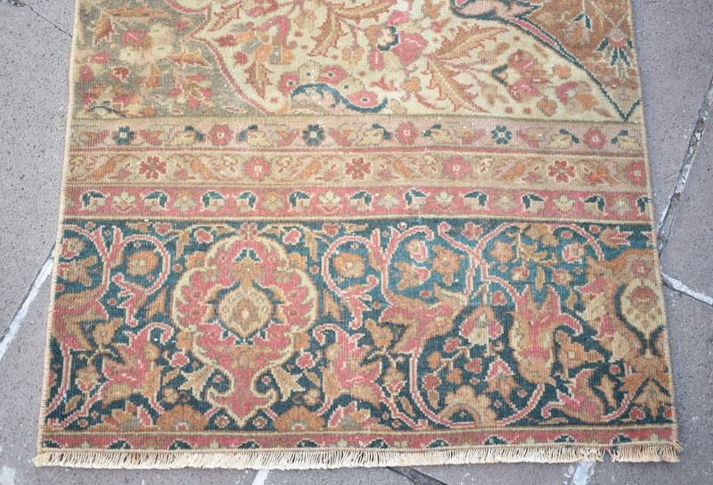Turkish Rug 27'' x 36'' Vintage Hand Knotted Oushak Rug Muted Dye Small Area Rug gallery