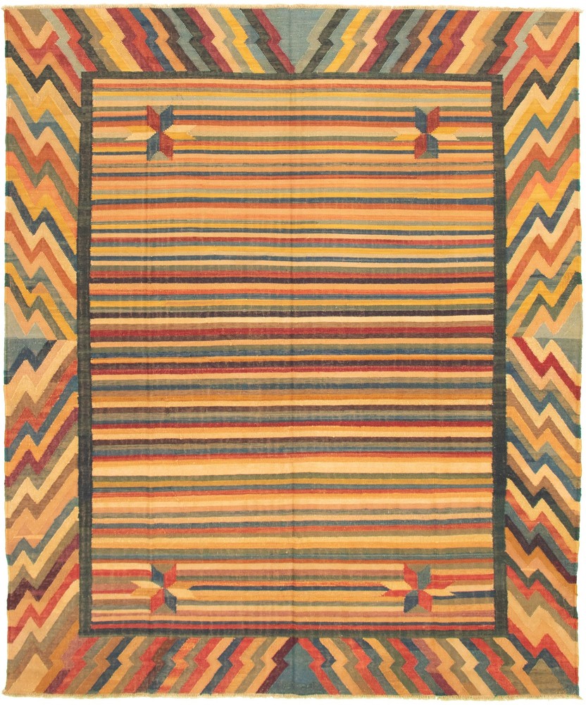 Vintage 8'2" x 10'1" Traditional Wool Hand Woven Oriental Area Rug
