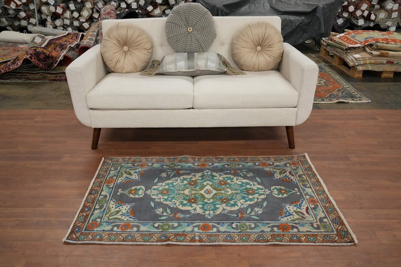 Traditional Floral Wool Accent Rug 3x5 ft Hand-knotted Foyer Size Carpet gallery
